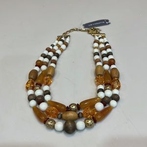 Necklace 3 strand Vintage  NWT